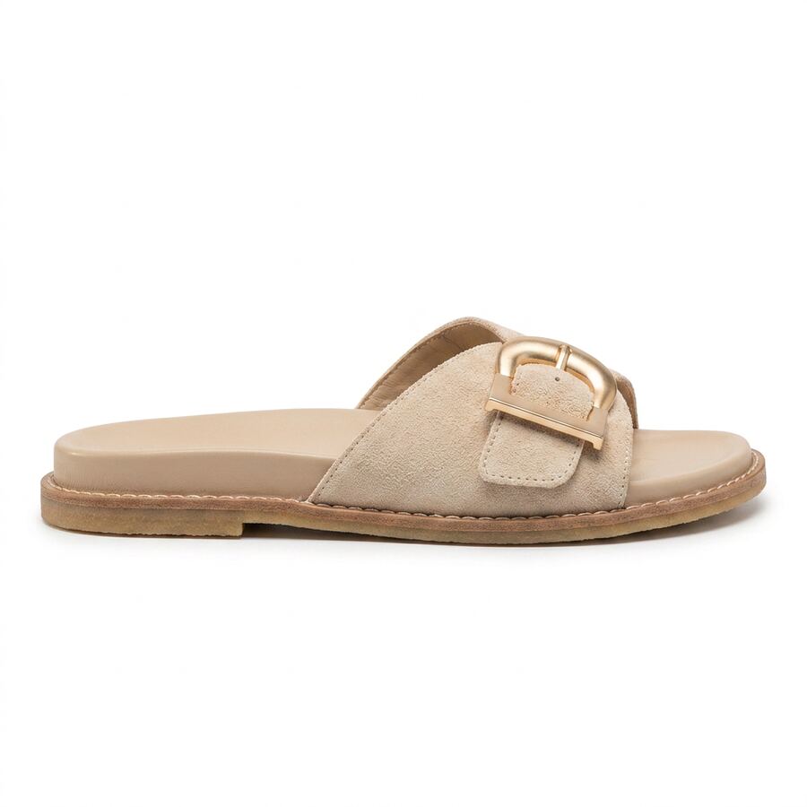 Carine Beige Slides · 2