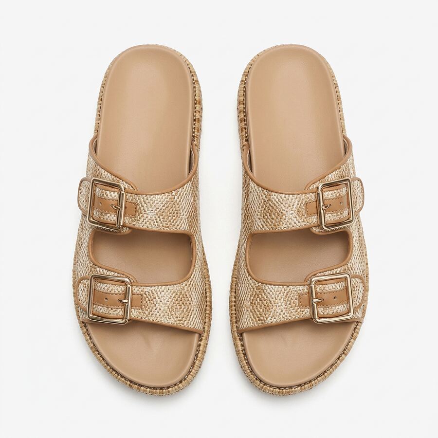 Soléa Beige Slides · 2