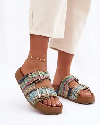 Anika Blue Slides
