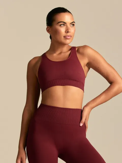 Power Adjustable Sports Bra | Oxford Red