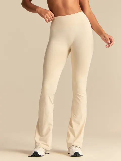 Power High Waist Flared Leggings | Off White