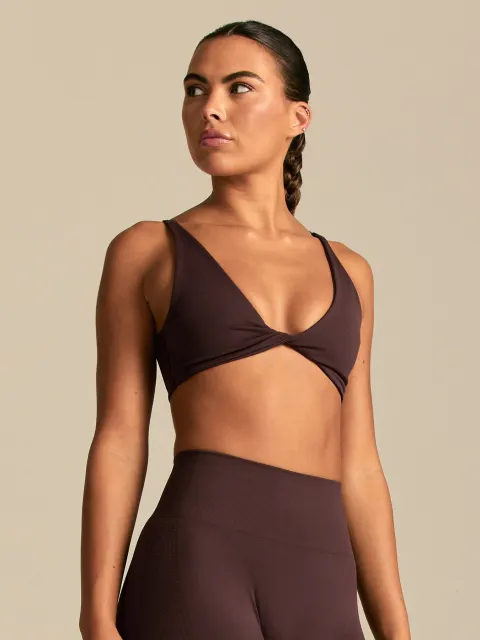 Power Reversible Twist Bra | Cafe Noir