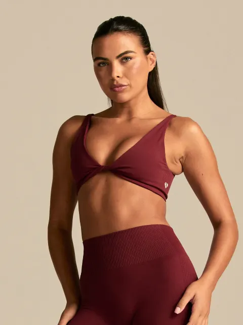 Power Reversible Twist Bra | Oxford Red